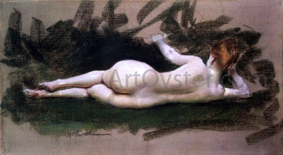  William Merritt Chase Reclining Nude - Art Print