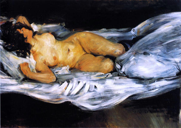  Lovis Corinth Reclining Nude - Art Print