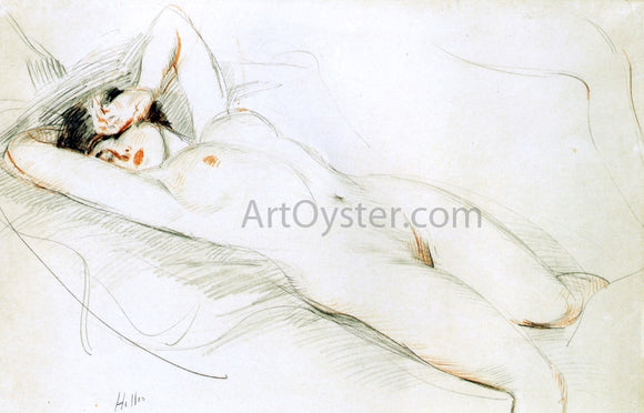  Paul Cesar Helleu Reclining Nude - Art Print