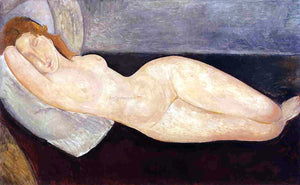  Amedeo Modigliani Reclining Nude, Head on Right Arm - Art Print