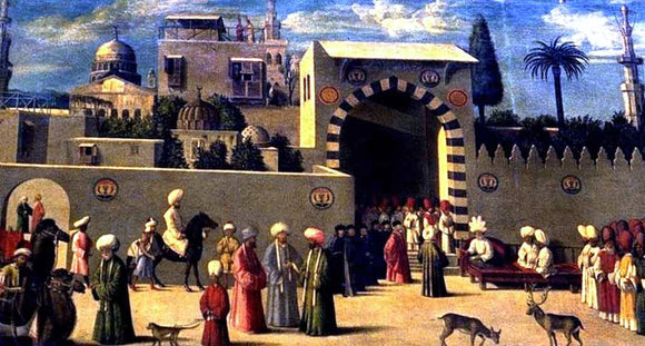  Gentile Bellini Recognition of the Ambassador Domenico Trevisano at Alicatre - Art Print