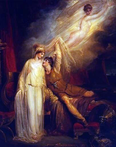  Richard Westall Reconciliation of Helen and Paris - Art Print