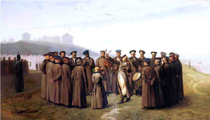 Jean-Leon Gerome Recreation in a Russian Camp, Remembering Moldavia - Art Print