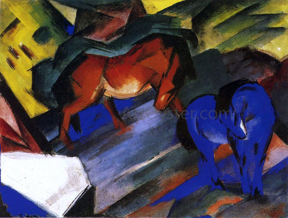  Franz Marc Red and Blue Horse - Art Print