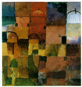  Paul Klee Red and White Domes - Art Print