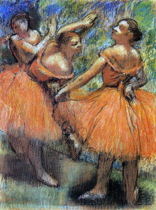  Edgar Degas Red Ballet Skirts - Art Print