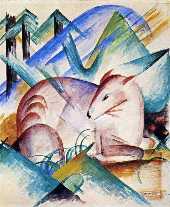  Franz Marc Red Deer - Art Print