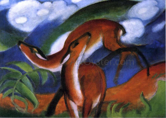  Franz Marc Red Deer II - Art Print