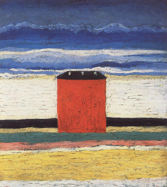  Kazimir Malevich Red House - Art Print