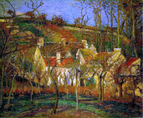  Camille Pissarro Red Roofs, Corner of a Village, Winter (also known as Cote de Saint-Denis at Pontoise) - Art Print
