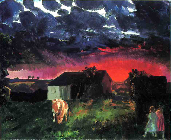  George Wesley Bellows Red Sun - Art Print