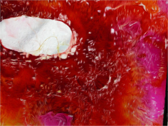  Our Original Collection Red with White Abstract - Art Print