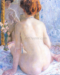  Frederick Carl Frieseke A Reflection (Marcelle) - Art Print