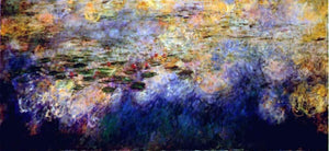  Claude Oscar Monet Reflections of Clouds on the Water-Lily Pond (tryptich, center panel) - Art Print