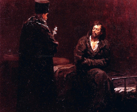  Ilia Efimovich Repin Refusal of the Confession - Art Print