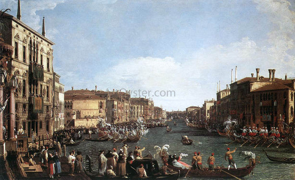  Canaletto A Regatta on the Grand Canal - Art Print