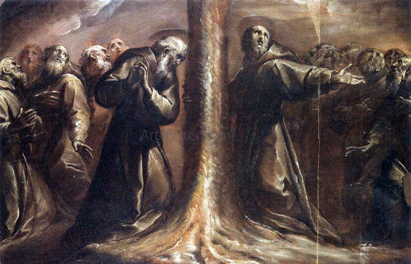  Giovanni Battista Crespi Religious Figures Praying at the Foot of a Tree - Art Print