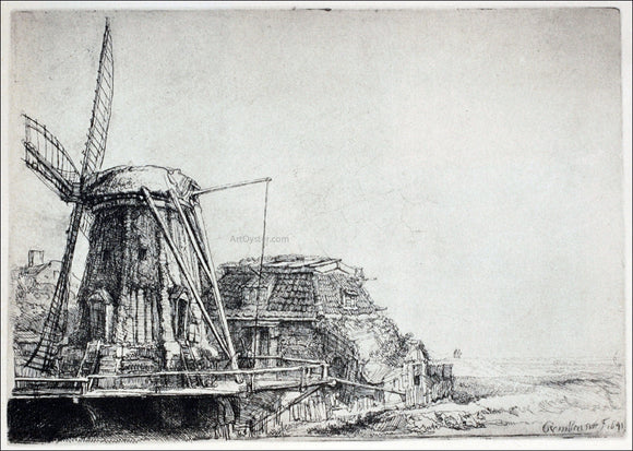  Rembrandt Van Rijn Rembrandt's Mill - Art Print