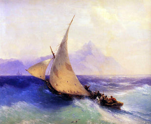  Ivan Constantinovich Aivazovsky Rescue at Sea (detail) - Art Print