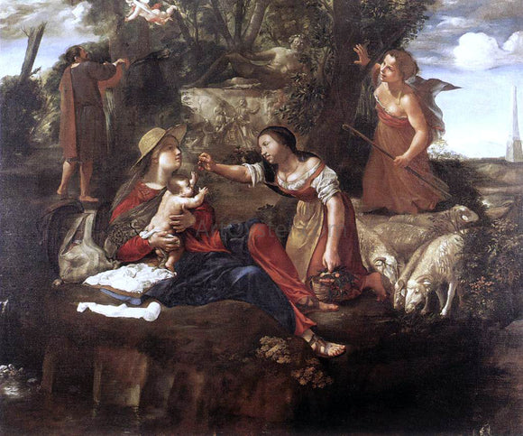  Angelo Caroselli Rest on the Flight into Egypt - Art Print