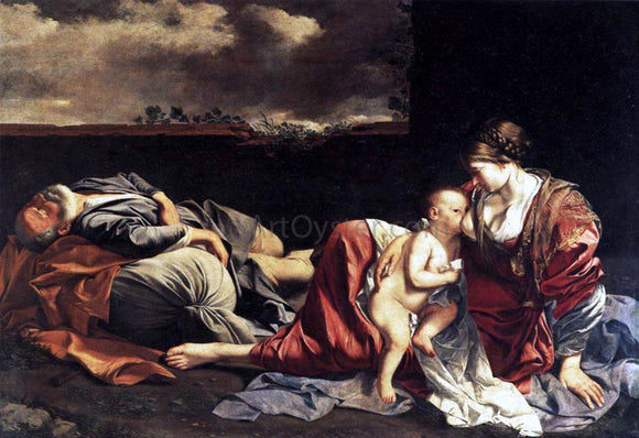  Orazio Gentileschi Rest on the Flight into Egypt - Art Print