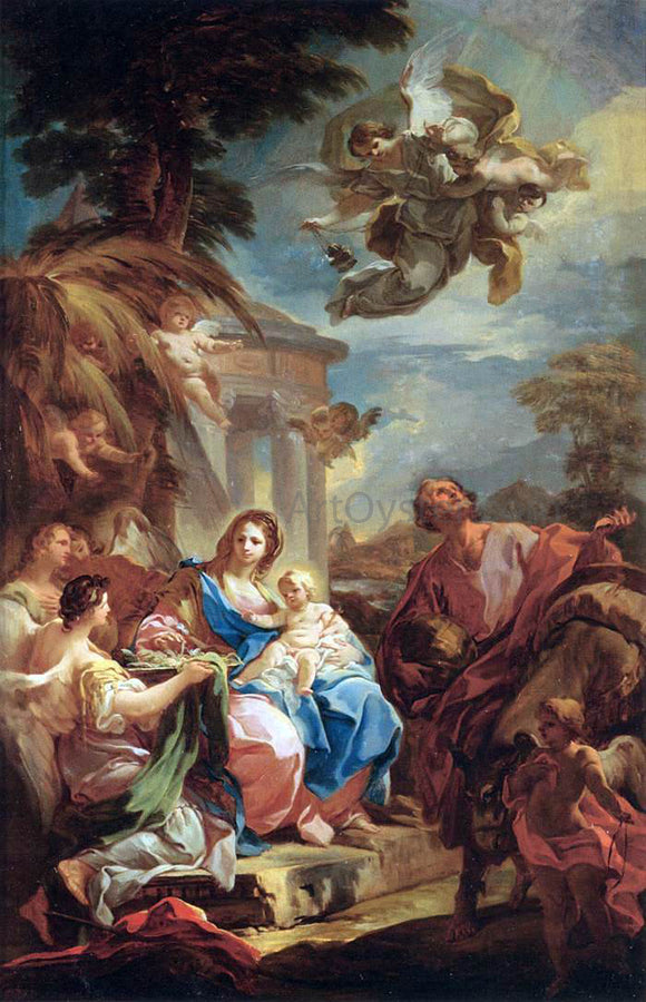  Corrado Giaquinto Rest on the Flight into Egypt - Art Print
