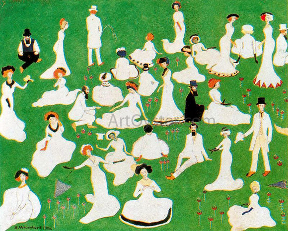  Kazimir Malevich Rest Society in Top Hats - Art Print