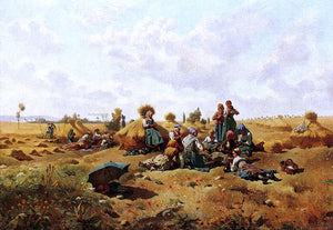  Daniel Ridgway Knight Resting Harvesters - Art Print