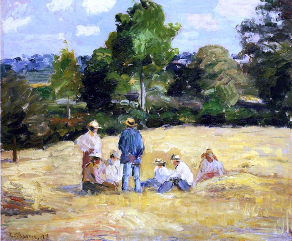  Camille Pissarro Resting Harvesters, Montfoucault - Art Print