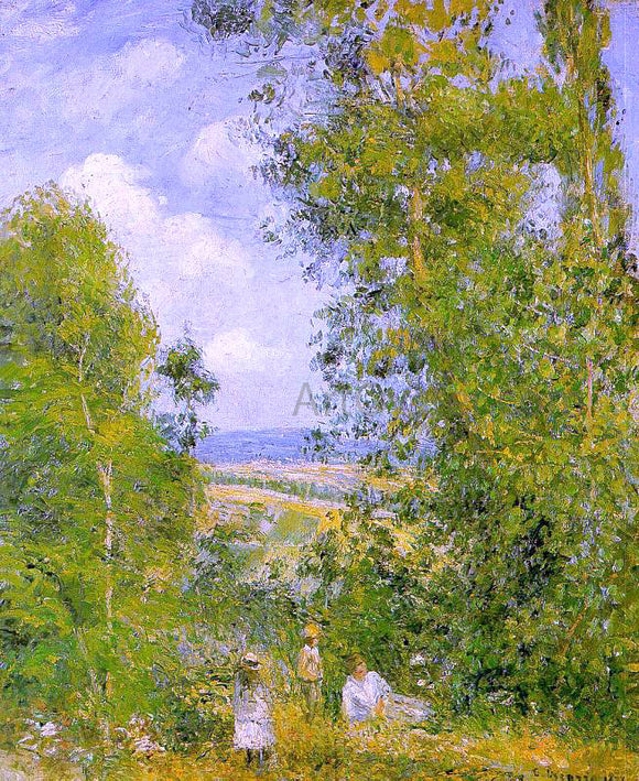  Camille Pissarro Resting in the Woods at Pontoise - Art Print