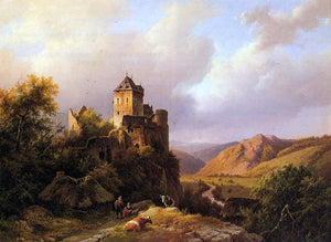  Barend Cornelis Koekkoek Resting on the Way to Pasture - Art Print