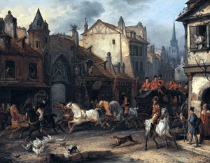  Carle Vernet Return from the Hunt - Art Print