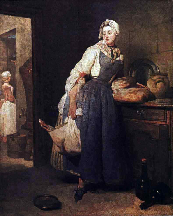  Jean-Baptiste-Simeon Chardin Return from the Market - Art Print