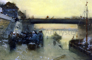  Luigi Loir Return of the Fishermen to Boulogne - Art Print