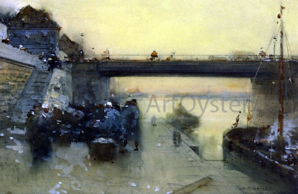  Luigi Loir Return of the Fishermen to Boulogne - Art Print