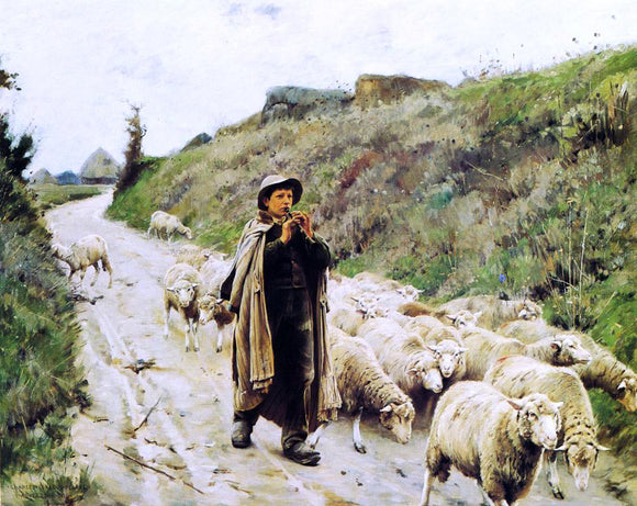  Charles Sprague Pearce Return of the Flock - Art Print
