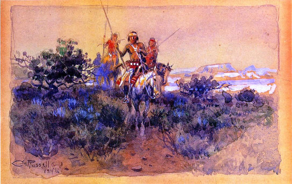  Charles Marion Russell Return of the Navajos - Art Print