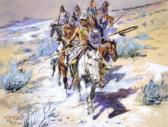  Charles Marion Russell Return of the Warriors - Art Print