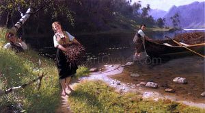  Hans Dahl Returning from a Day's Outing - Art Print