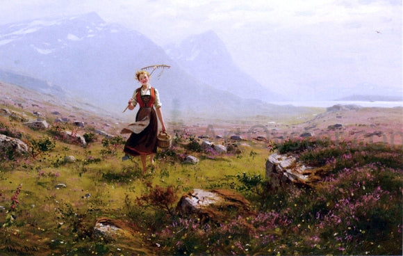  Hans Dahl Returning from the Fields - Art Print