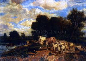  Giuseppe Palizzi Returning to Pasture - Art Print