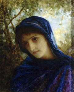  Antoine Ernest Hebert Reverie au Crepuscule - Art Print