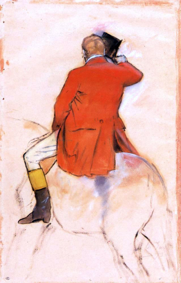  Edgar Degas Rider in a Red Coat - Art Print