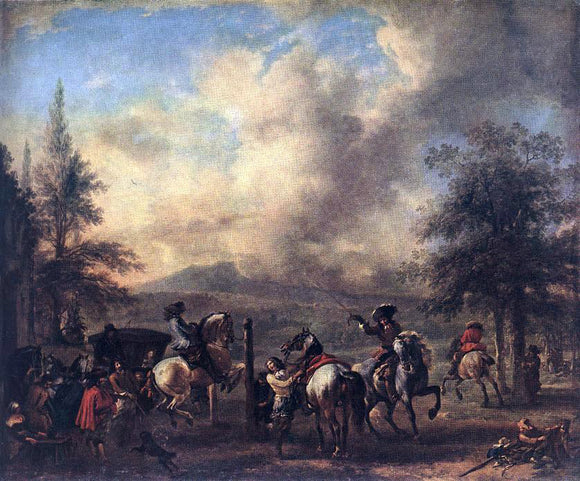  Philips Wouwerman Riding School - Art Print