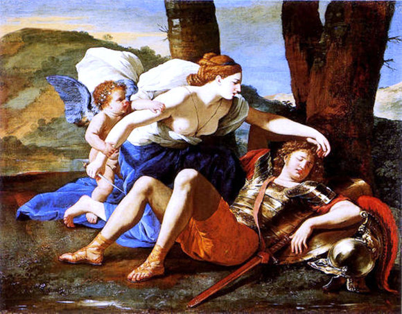  Nicolas Poussin Rinaldo and Armida - Art Print