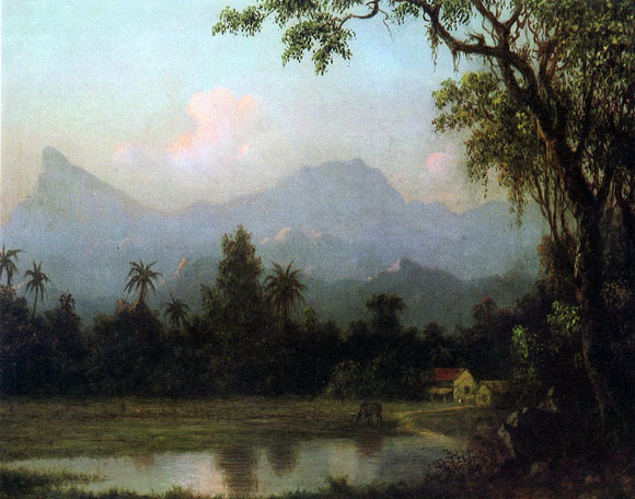  Martin Johnson Heade Rio de Janeiro, South American Scene with Cabin - Art Print