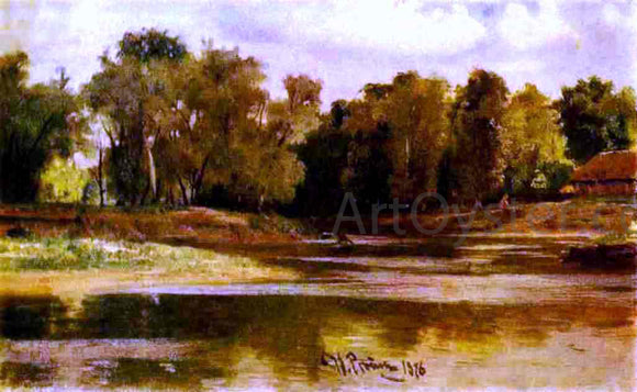  Ilia Efimovich Repin River Bank - Art Print