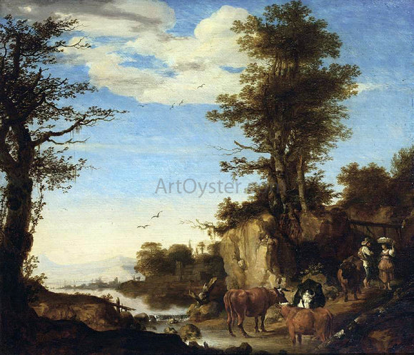  Arie De Vois River Landscape - Art Print