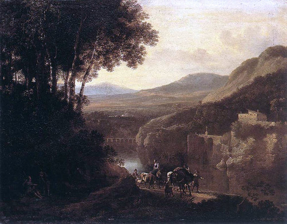  Jan Hackaert River Scene - Art Print