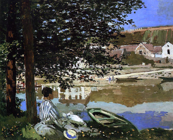  Claude Oscar Monet A River Scene at Bennecourt - Art Print